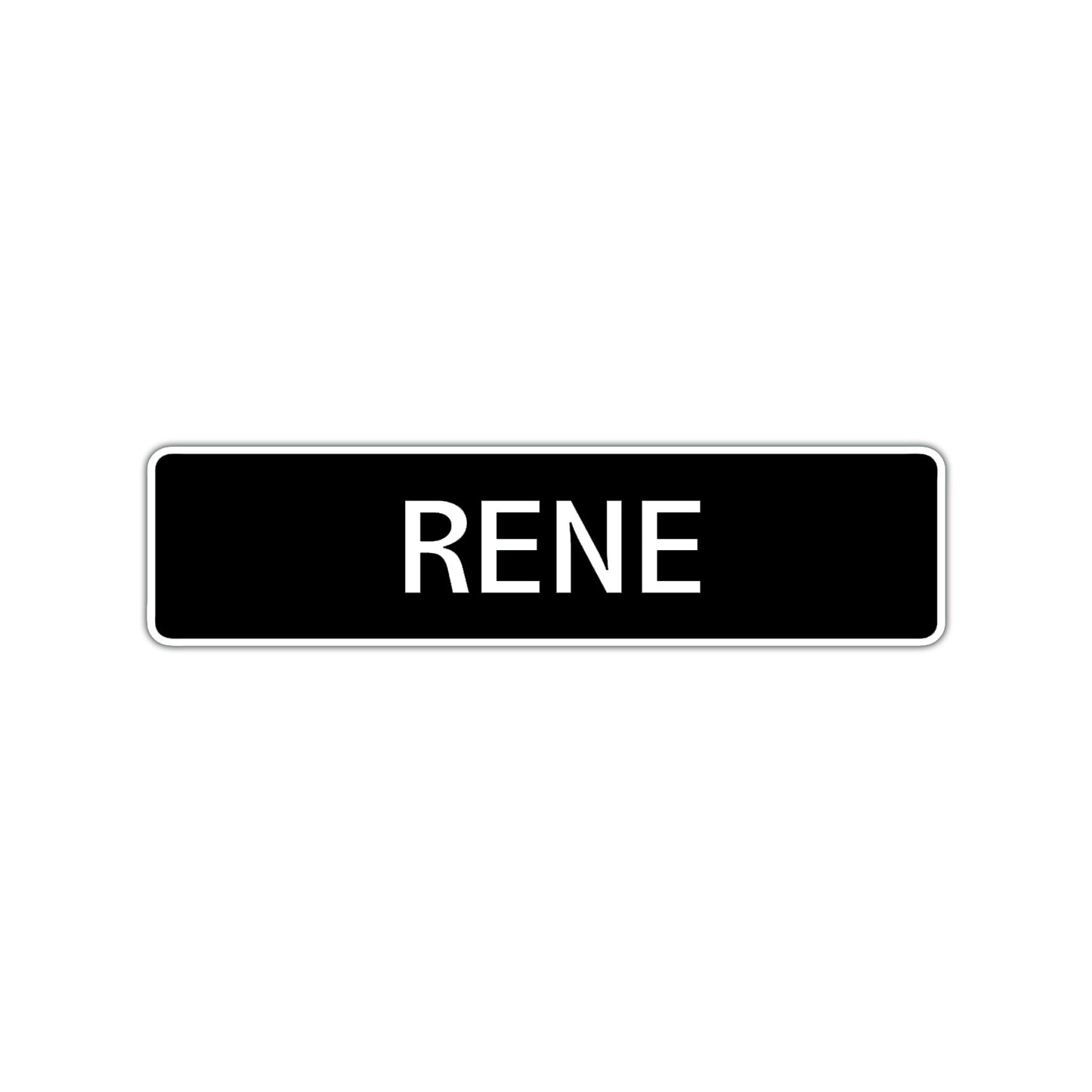 Rene Street Sign Children Name Room Plate