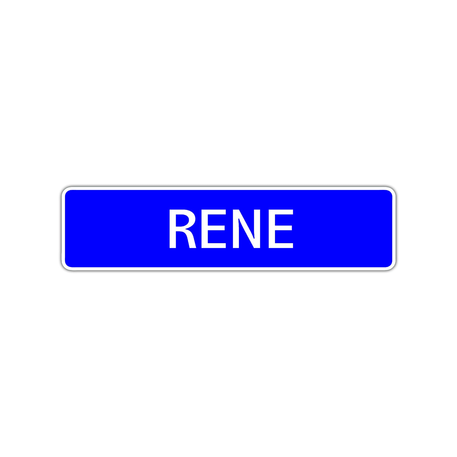 Rene Street Sign Children Name Room Plate