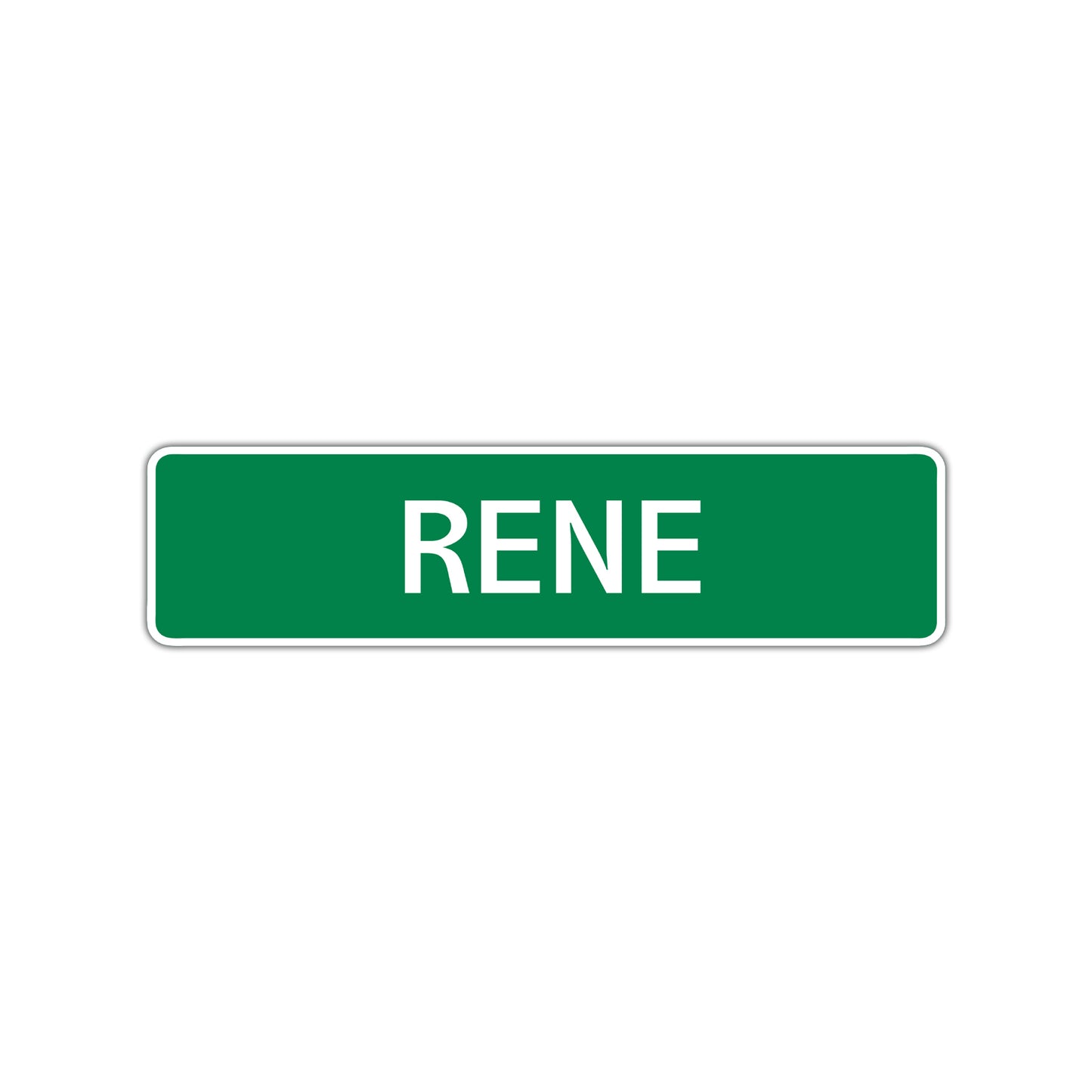 Rene Street Sign Children Name Room Plate