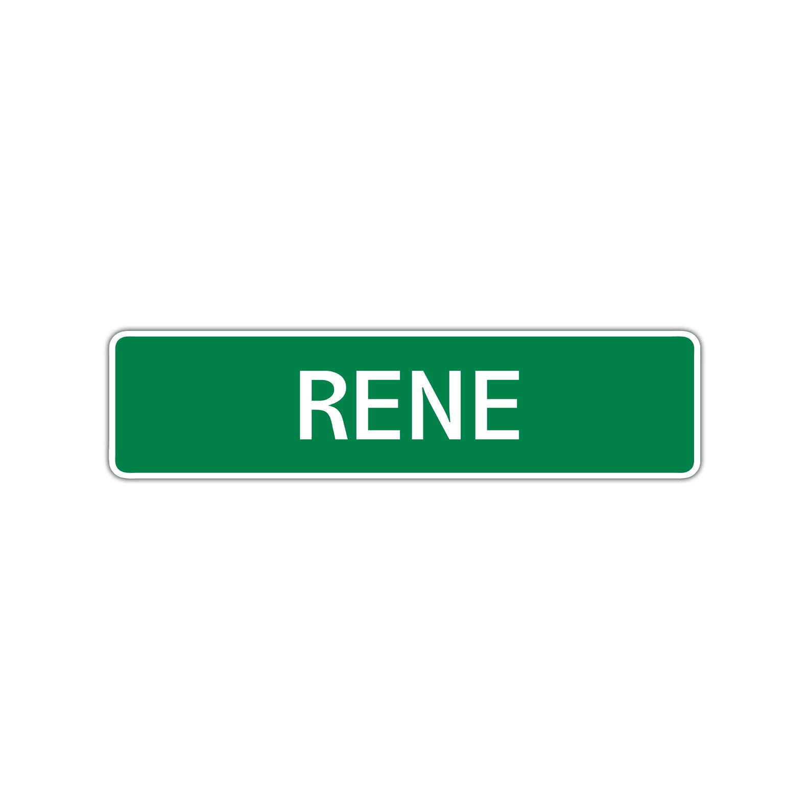 Rene Street Sign Children Name Room Plate