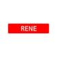 Rene Street Sign Children Name Room Plate