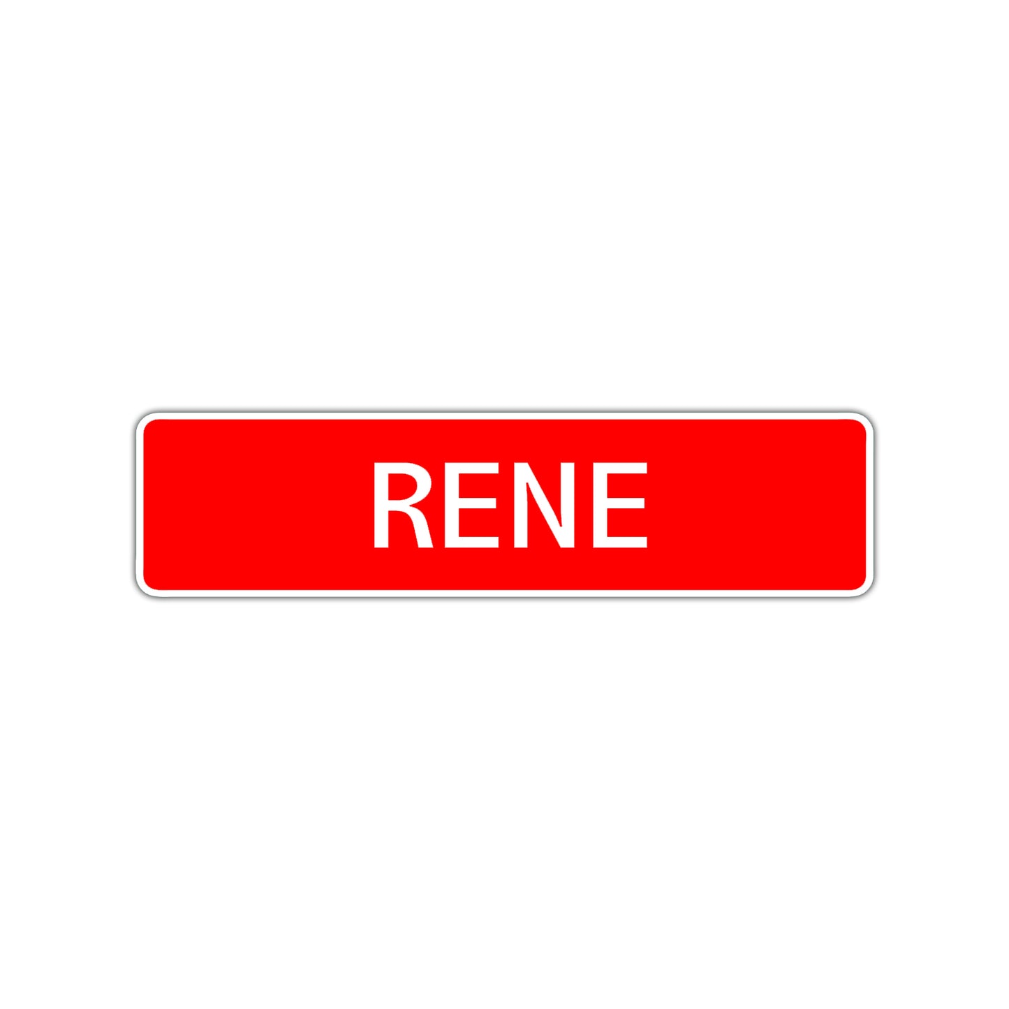 Rene Street Sign Children Name Room Plate