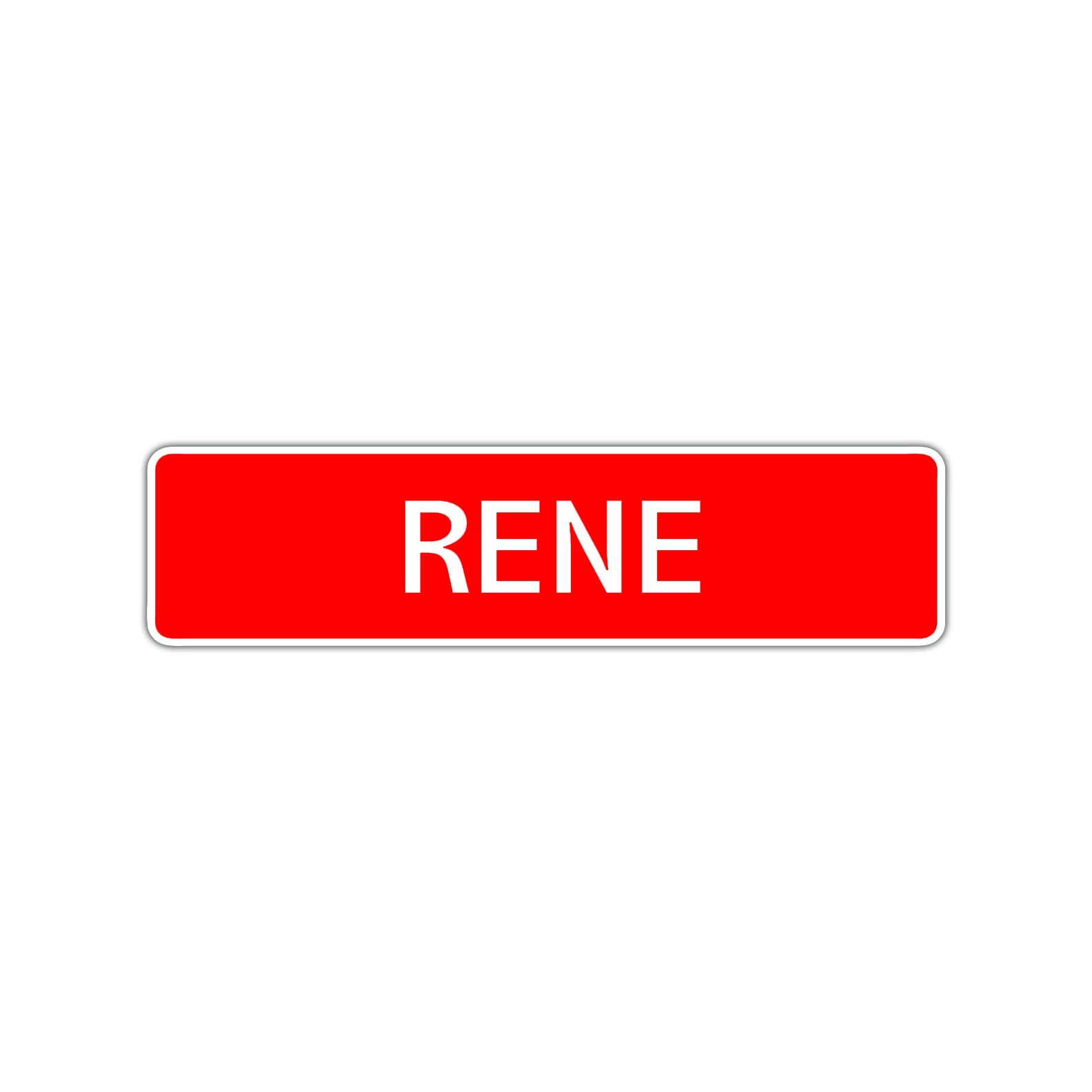 Rene Street Sign Children Name Room Plate
