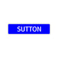 Sutton Street Sign Children Name Room Plate
