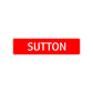 Sutton Street Sign Children Name Room Plate