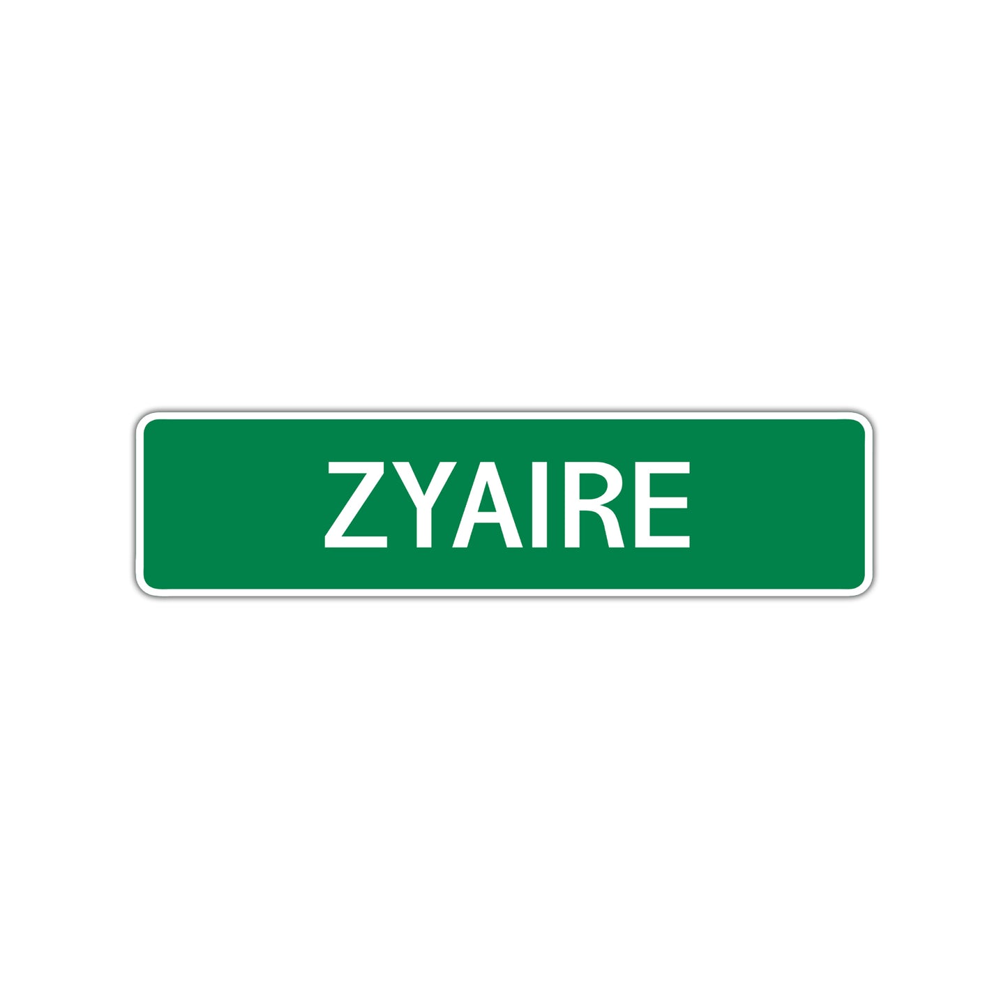 Zyaire Street Sign Children Name Room Plate