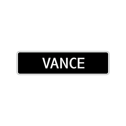 Vance Street Sign Children Name Room Plate