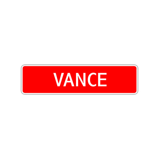 Vance Street Sign Children Name Room Plate