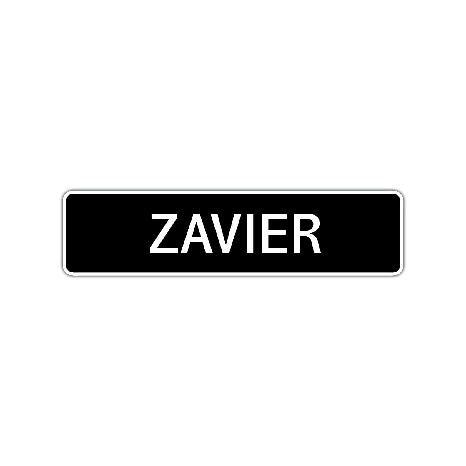 Zavier Street Sign Children Name Room Plate