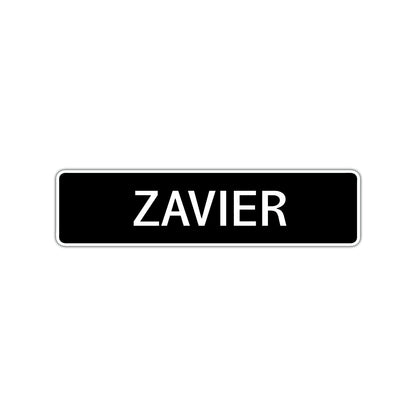 Zavier Street Sign Children Name Room Plate