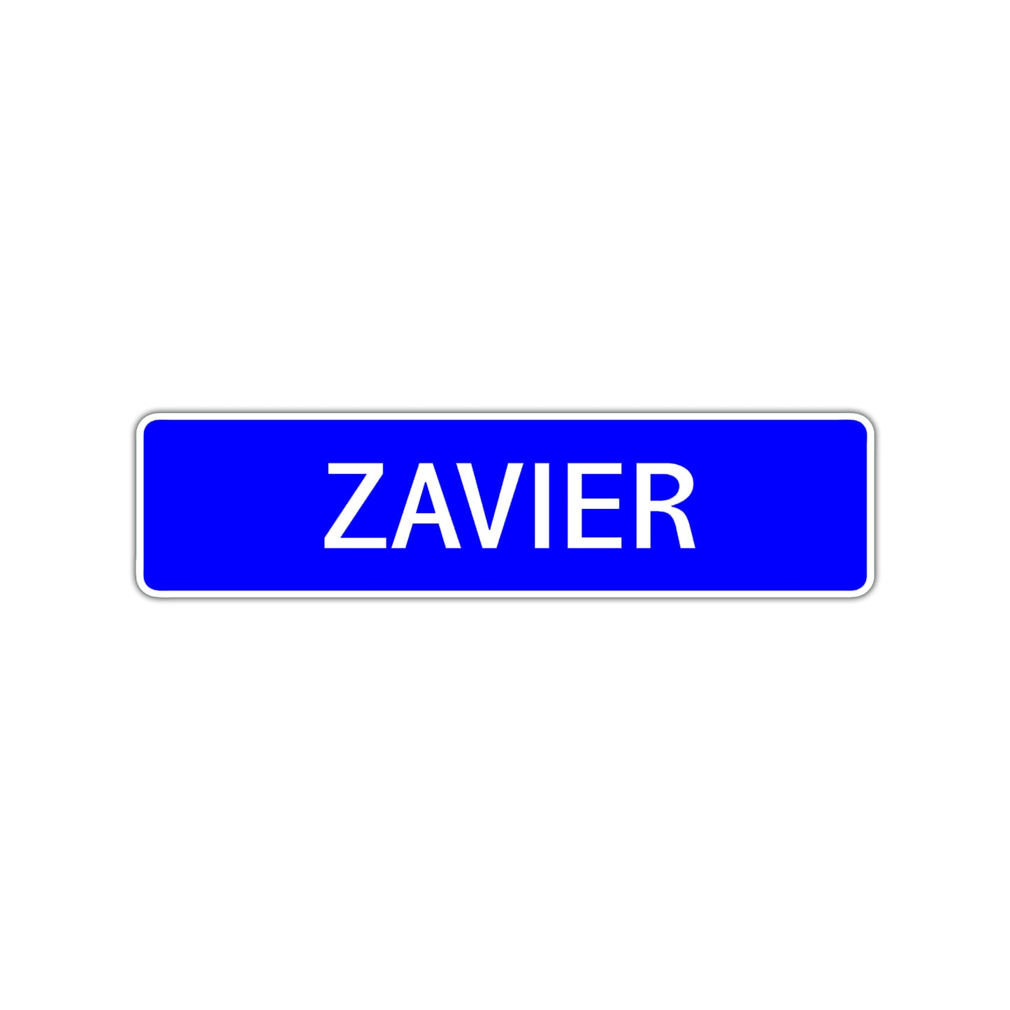 Zavier Street Sign Children Name Room Plate