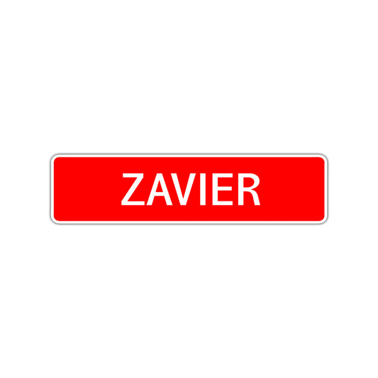 Zavier Street Sign Children Name Room Plate