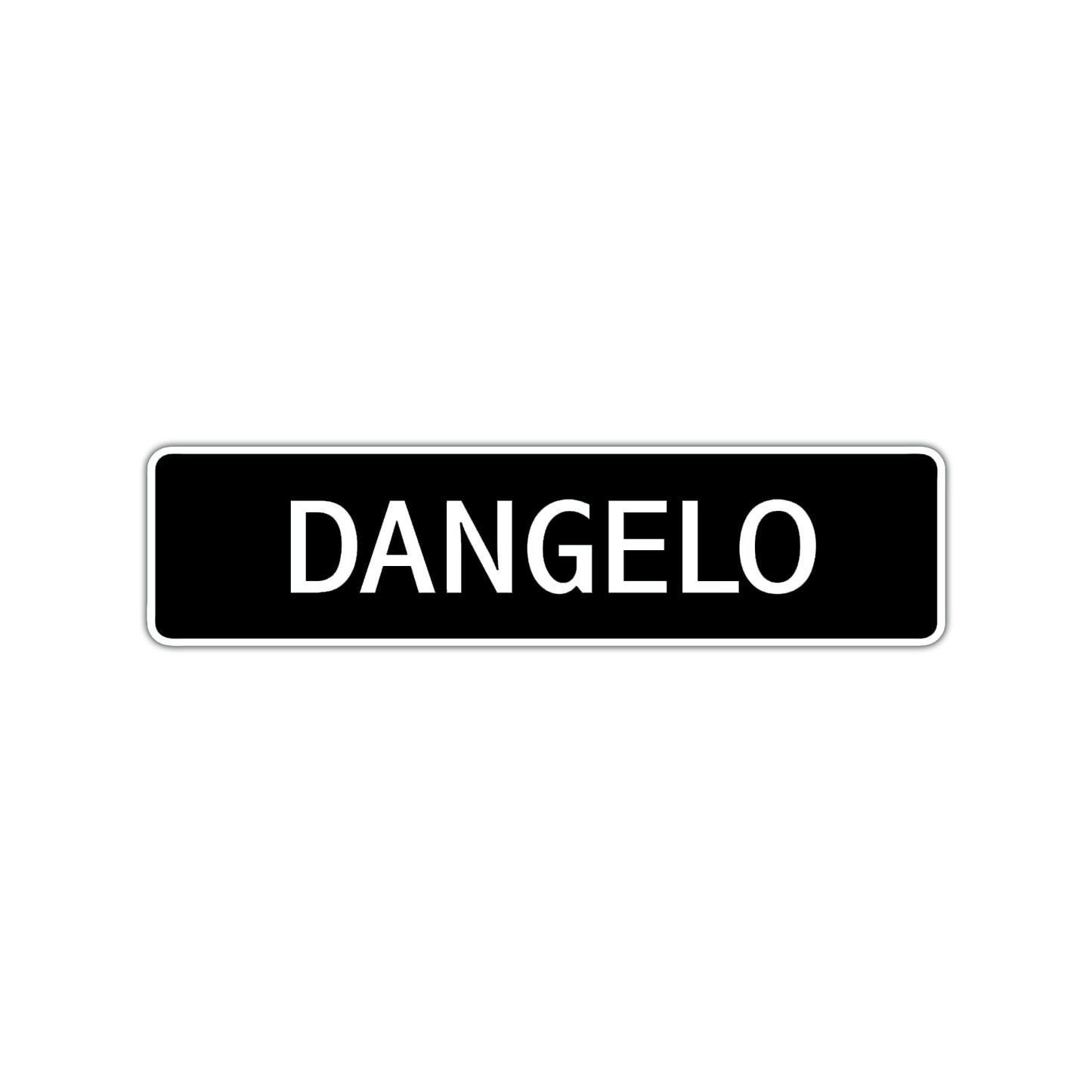 Dangelo Street Sign Children Name Room Plate