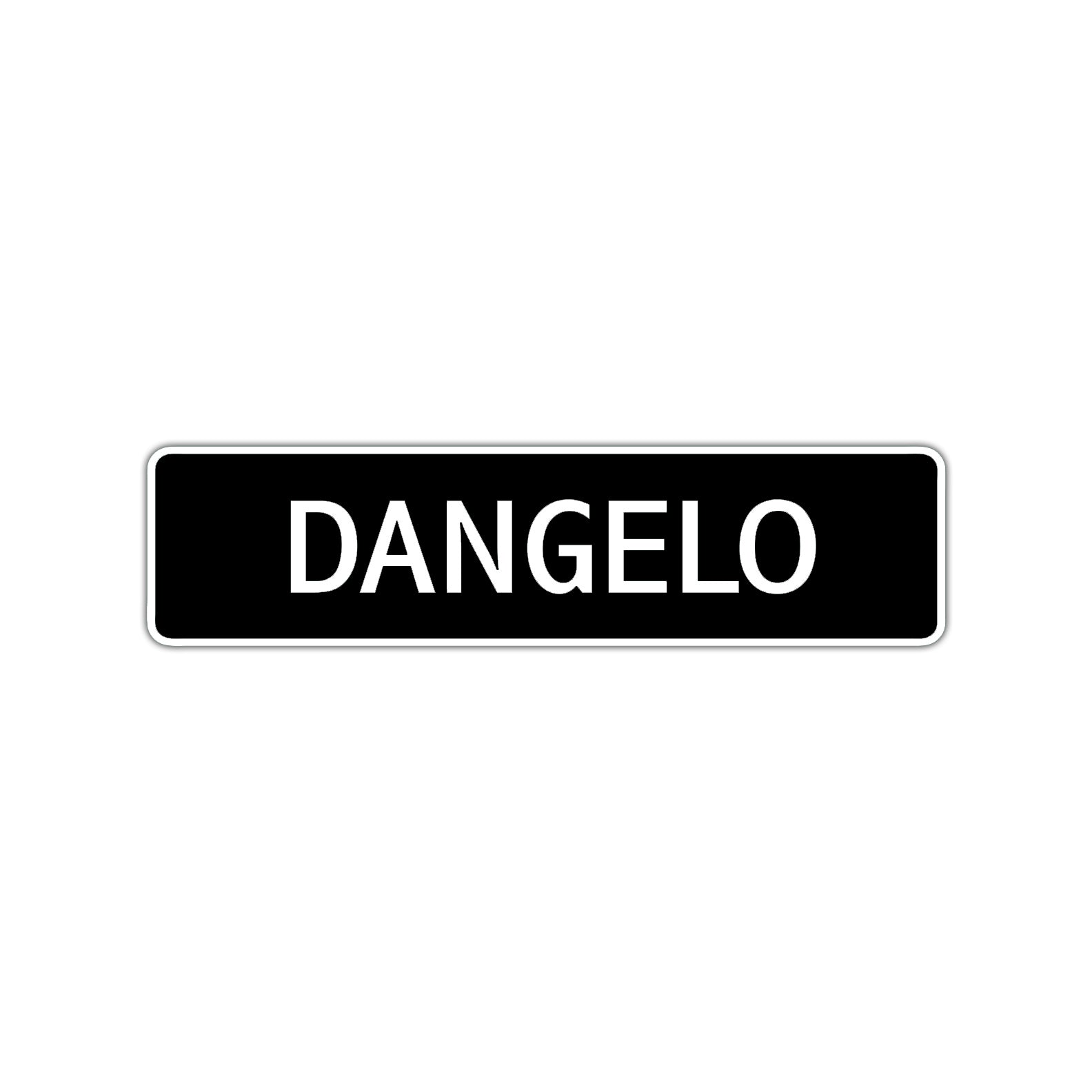 Dangelo Street Sign Children Name Room Plate