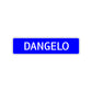 Dangelo Street Sign Children Name Room Plate