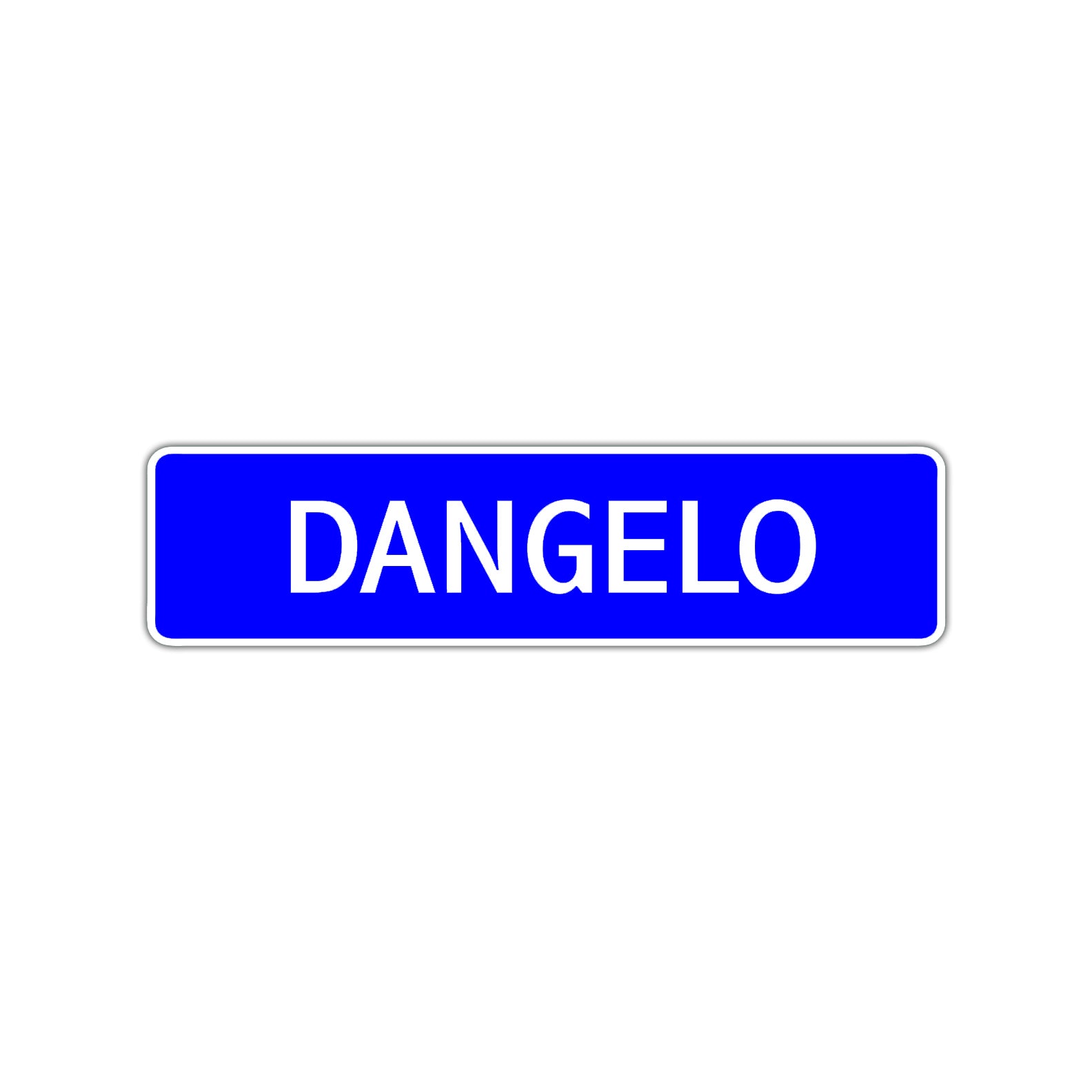 Dangelo Street Sign Children Name Room Plate