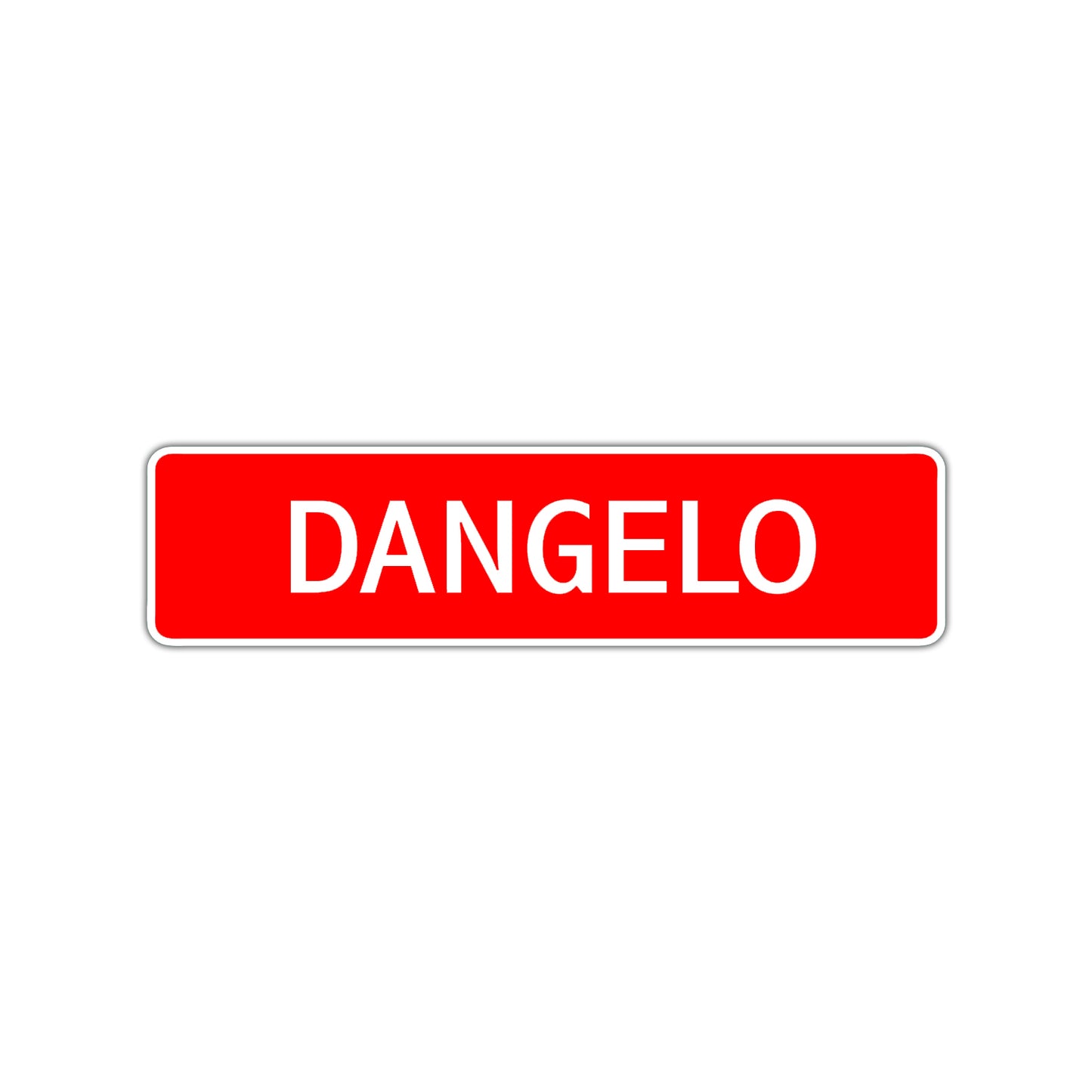 Dangelo Street Sign Children Name Room Plate