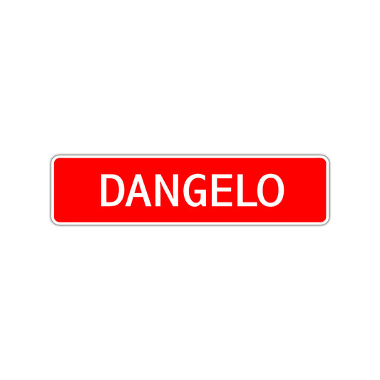 Dangelo Street Sign Children Name Room Plate