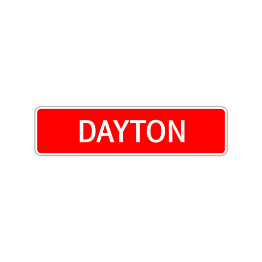 Dayton Street Sign Children Name Room Plate