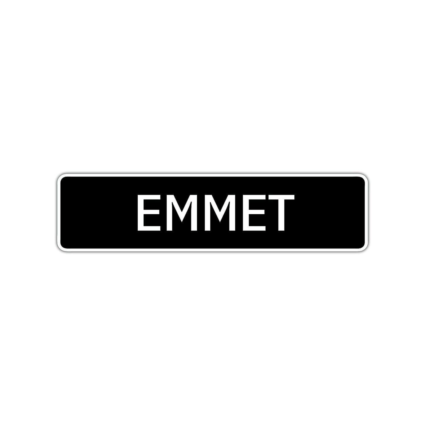 Emmet Street Sign Children Name Room Plate