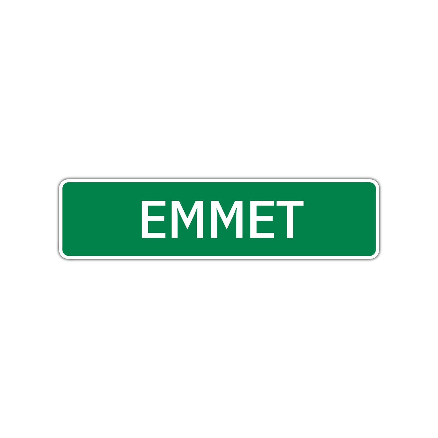Emmet Street Sign Children Name Room Plate