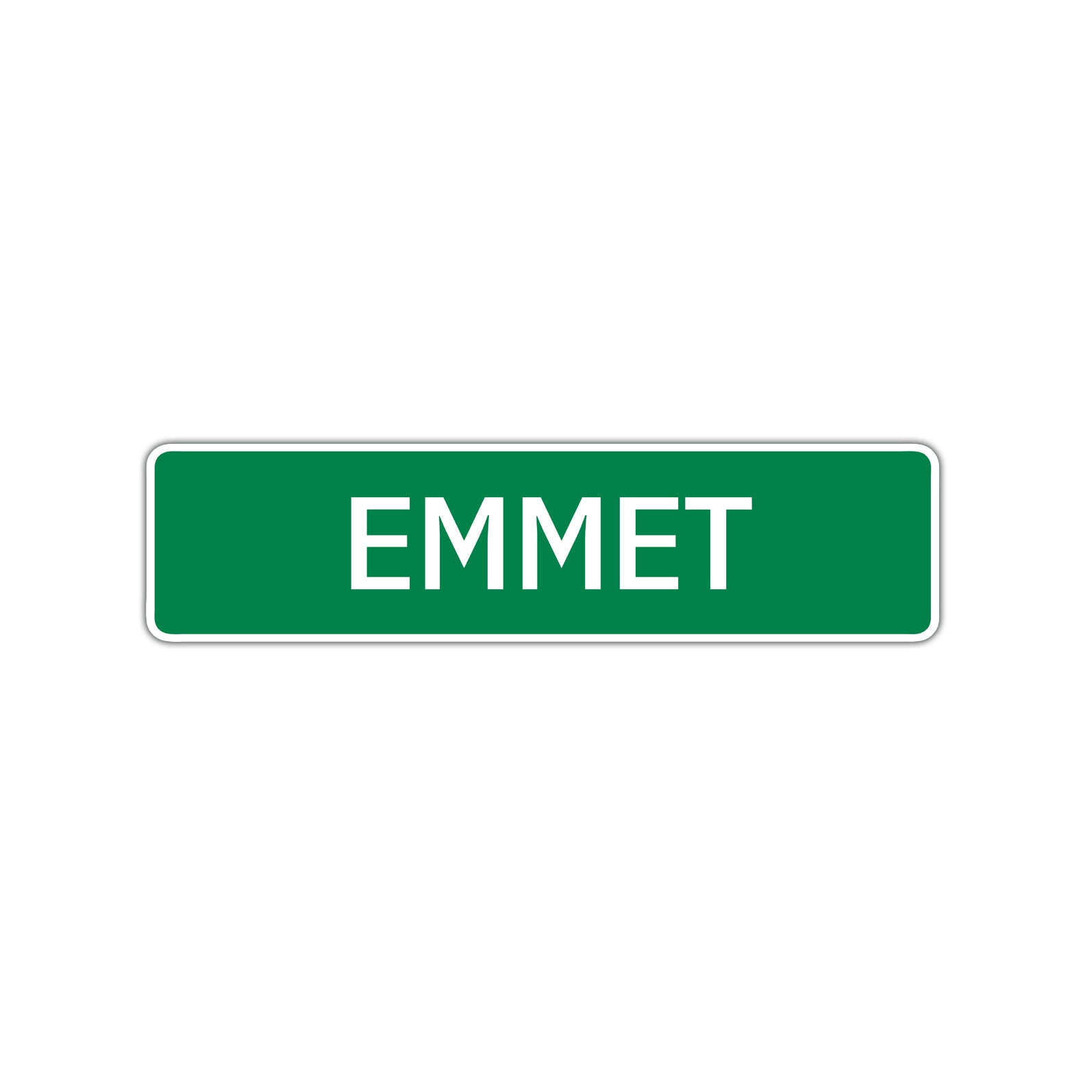 Emmet Street Sign Children Name Room Plate