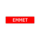 Emmet Street Sign Children Name Room Plate