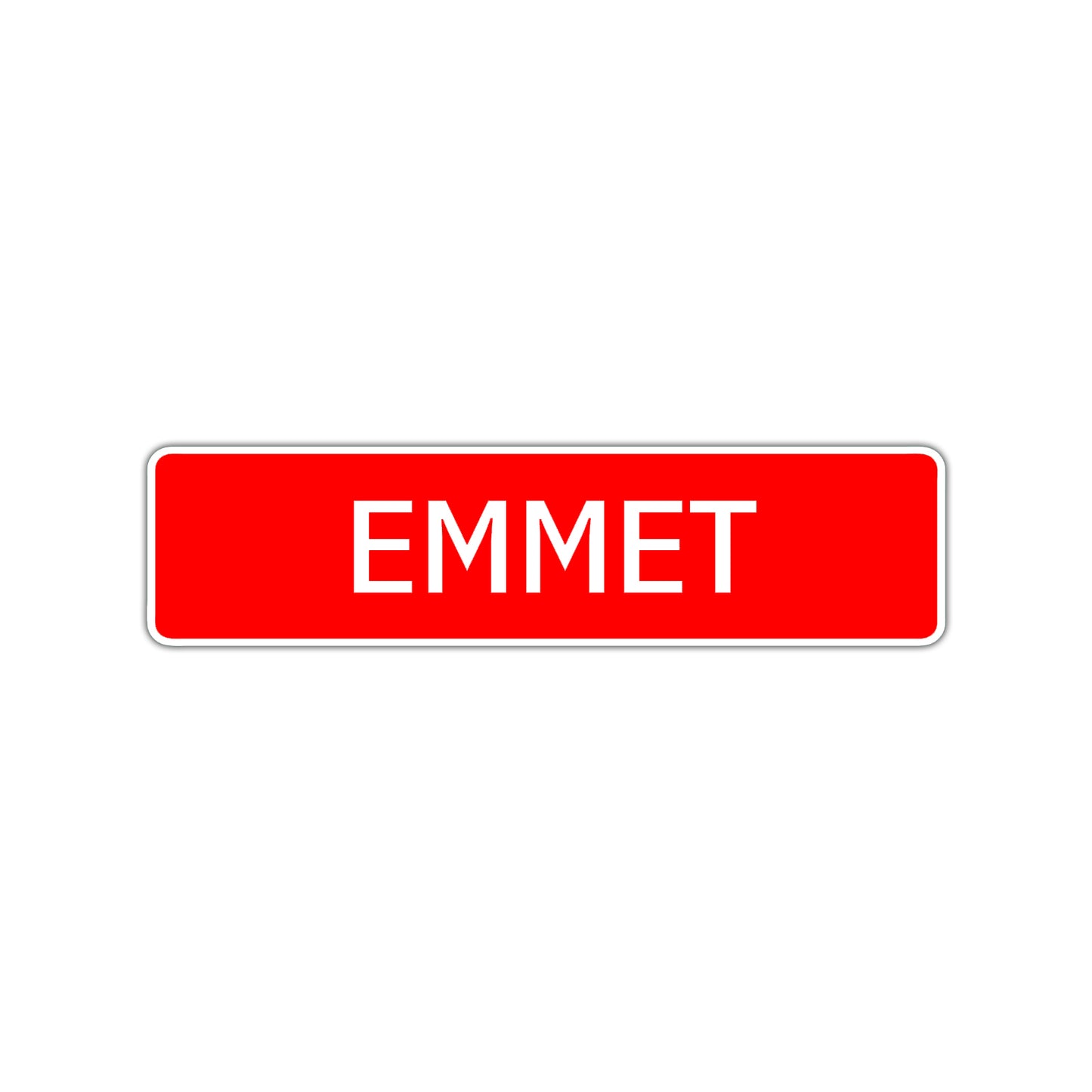 Emmet Street Sign Children Name Room Plate
