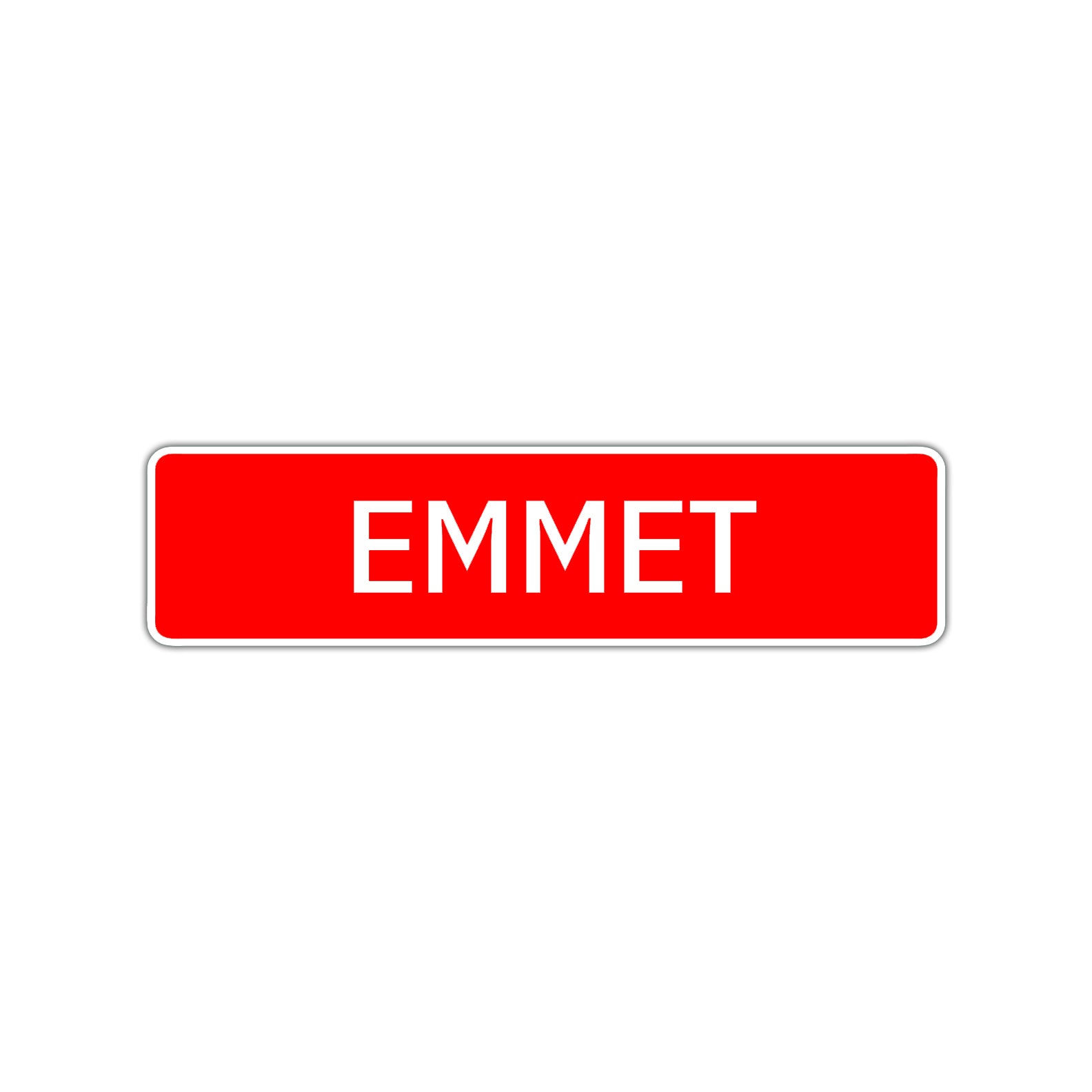 Emmet Street Sign Children Name Room Plate