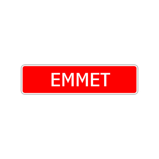 Emmet Street Sign Children Name Room Plate