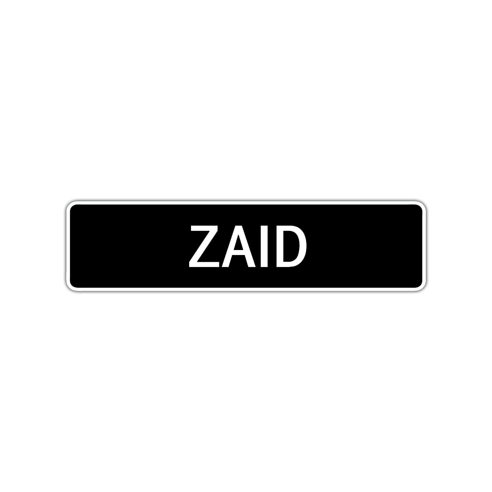 Zaid Street Sign Children Name Room Plate