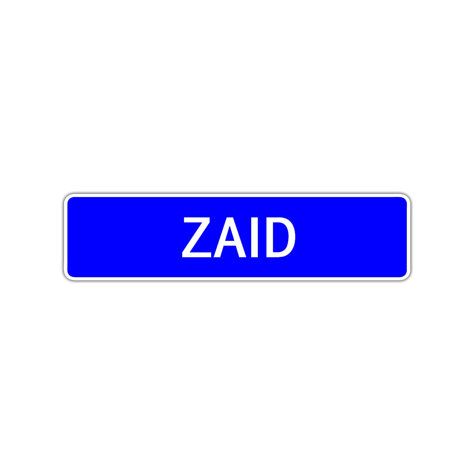 Zaid Street Sign Children Name Room Plate