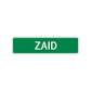 Zaid Street Sign Children Name Room Plate