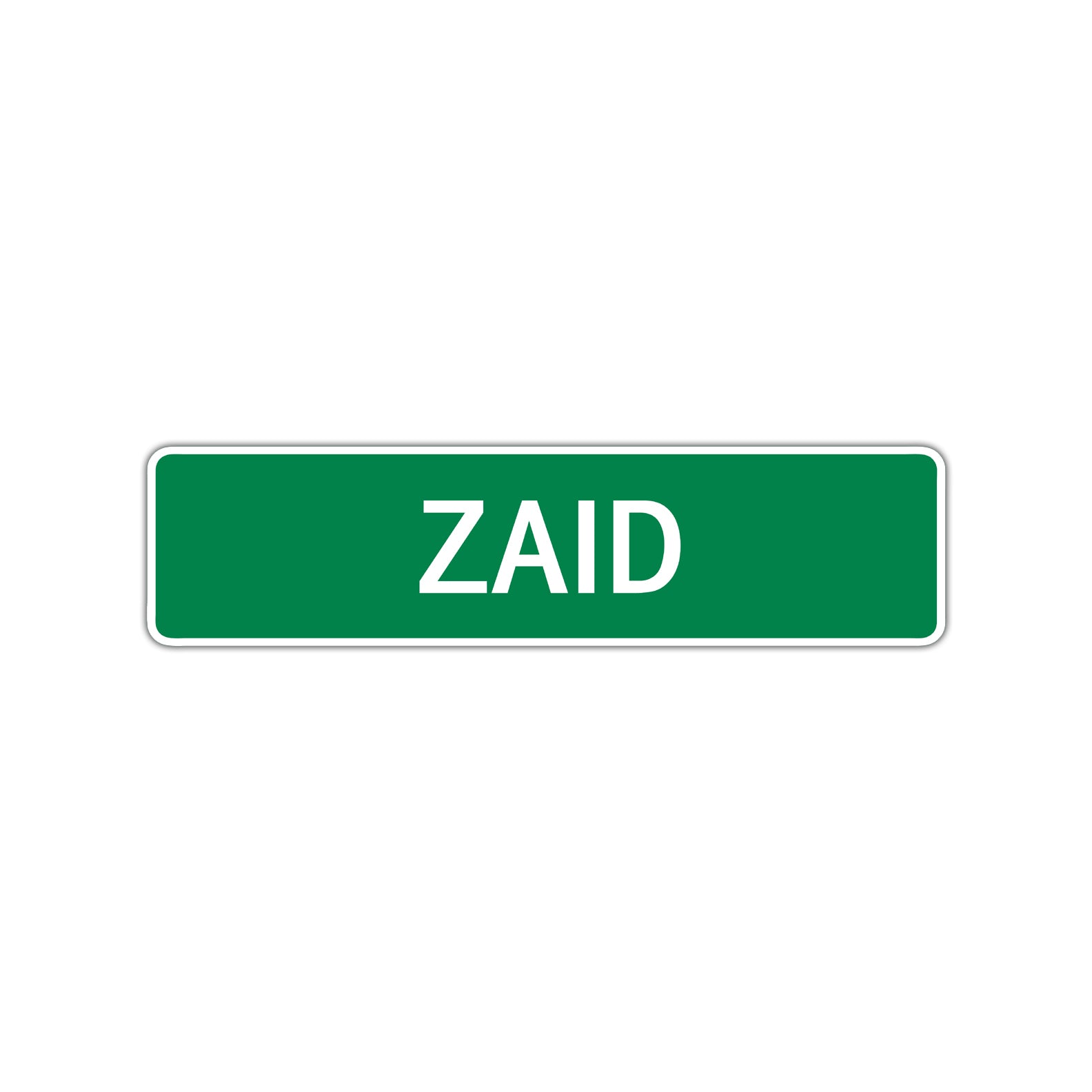 Zaid Street Sign Children Name Room Plate