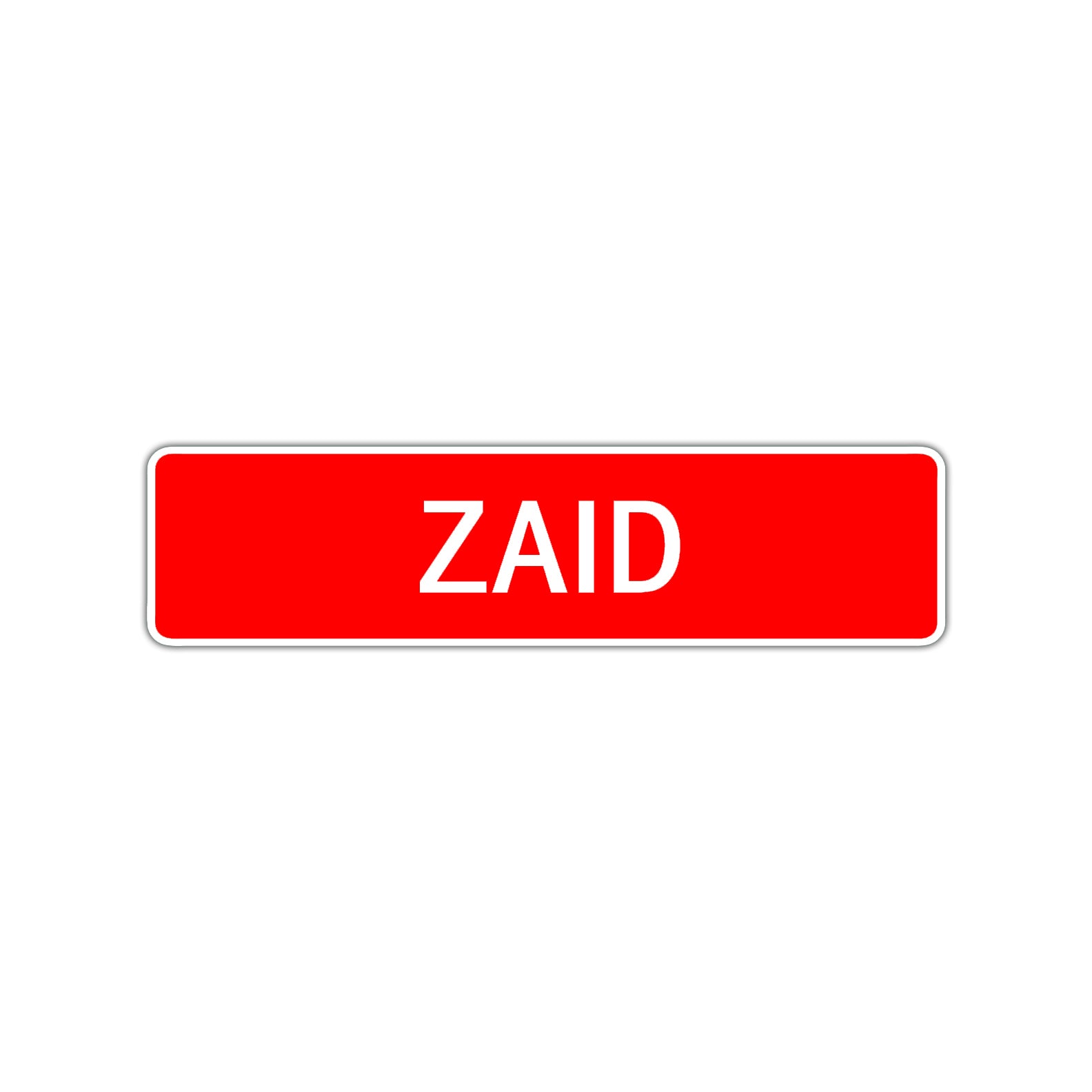 Zaid Street Sign Children Name Room Plate
