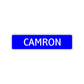 Camron Street Sign Children Name Room Plate