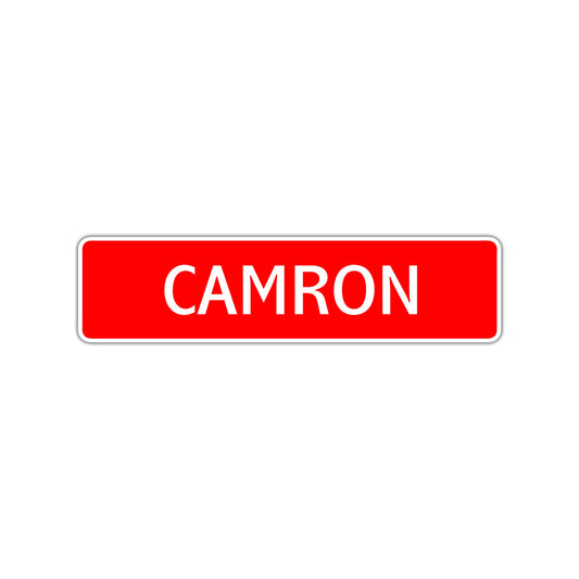 Camron Street Sign Children Name Room Plate