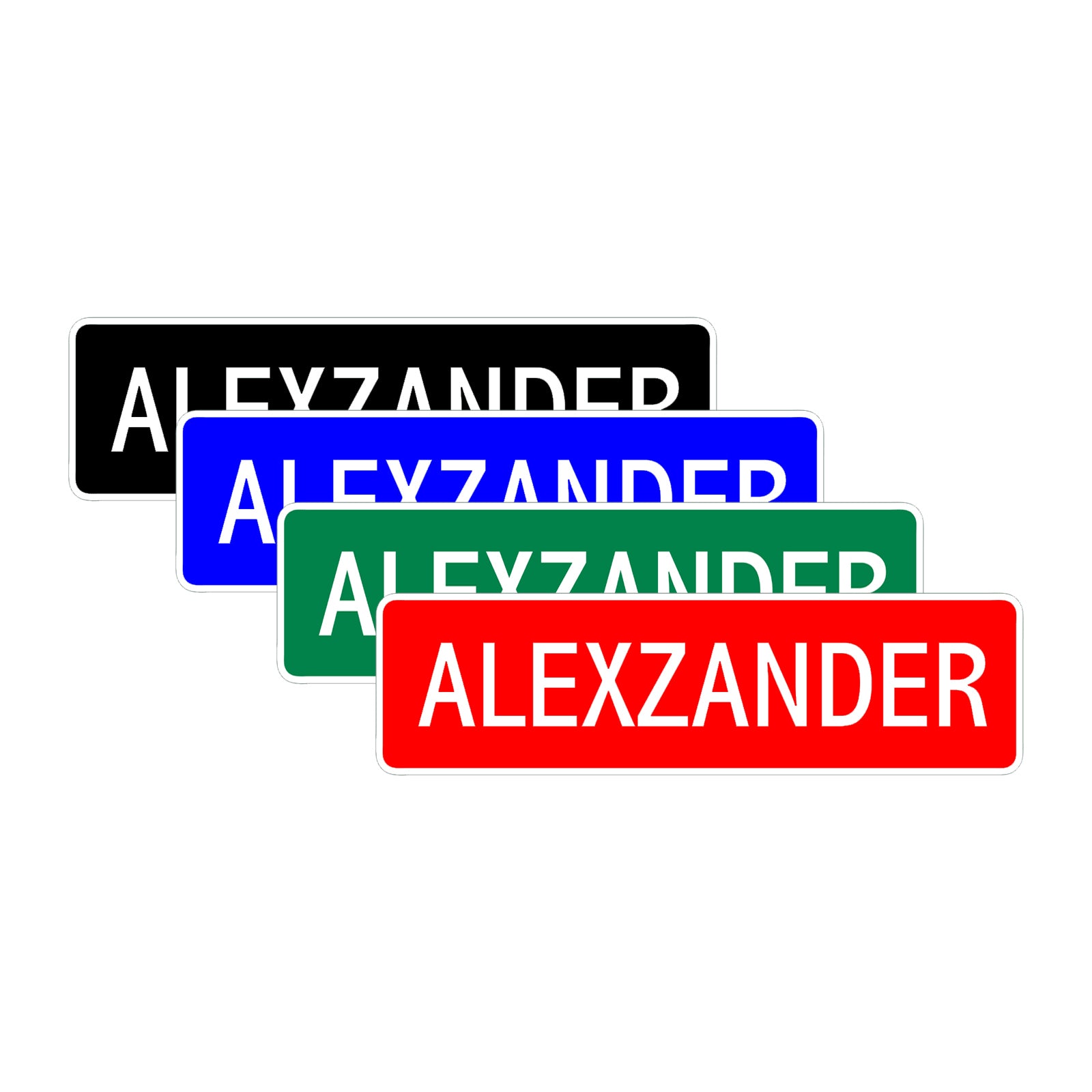 Alexzander Street Sign Children Name Room Plate – Sign Fever