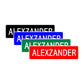 Alexzander Street Sign Children Name Room Plate