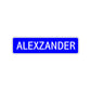 Alexzander Street Sign Children Name Room Plate