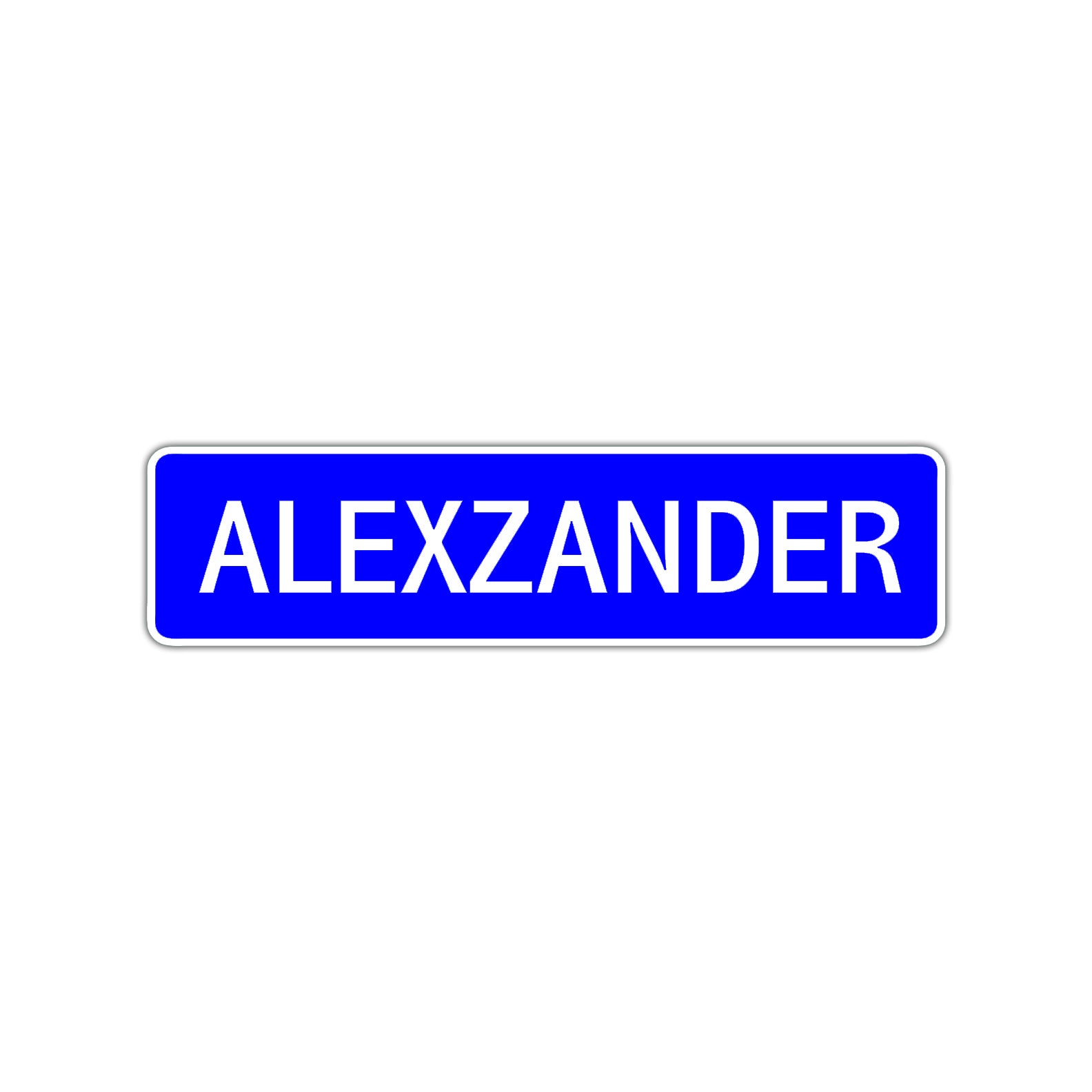 Alexzander Street Sign Children Name Room Plate
