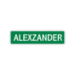 Alexzander Street Sign Children Name Room Plate