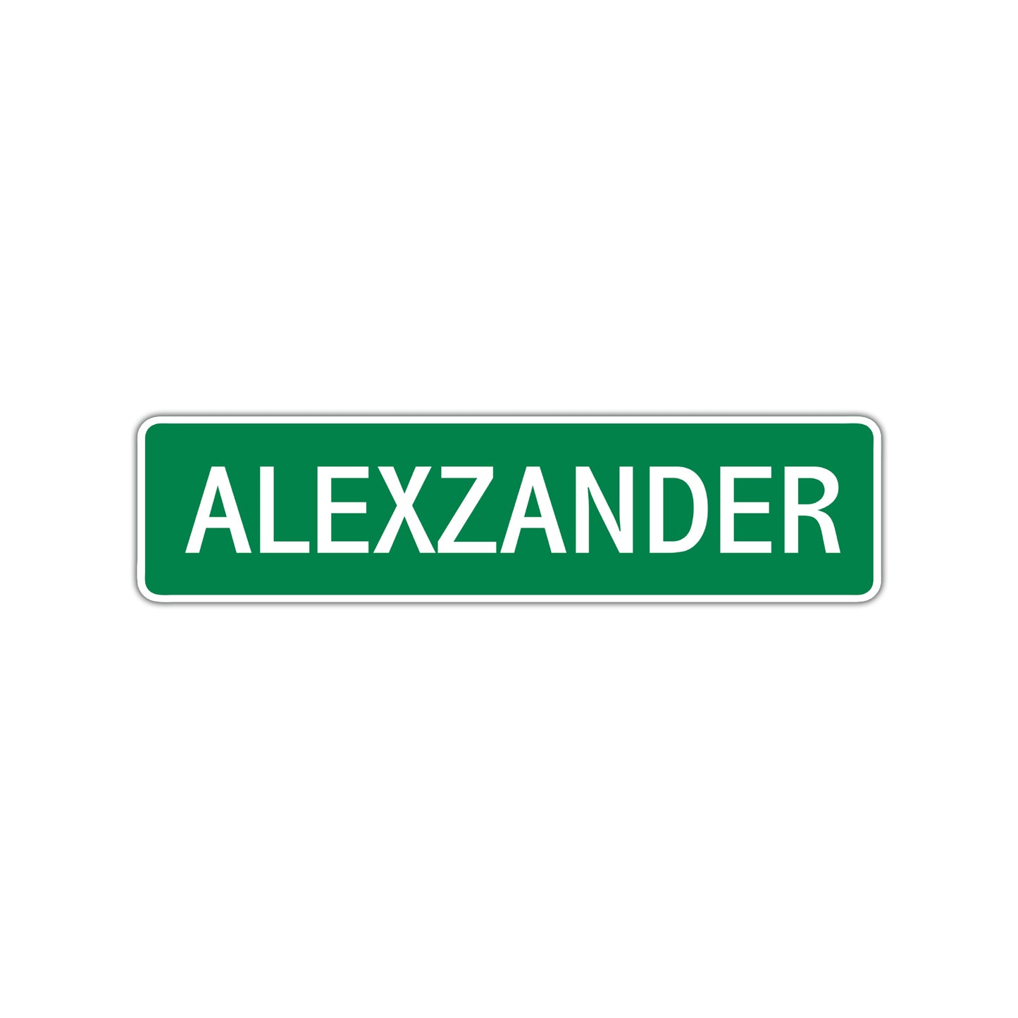Alexzander Street Sign Children Name Room Plate