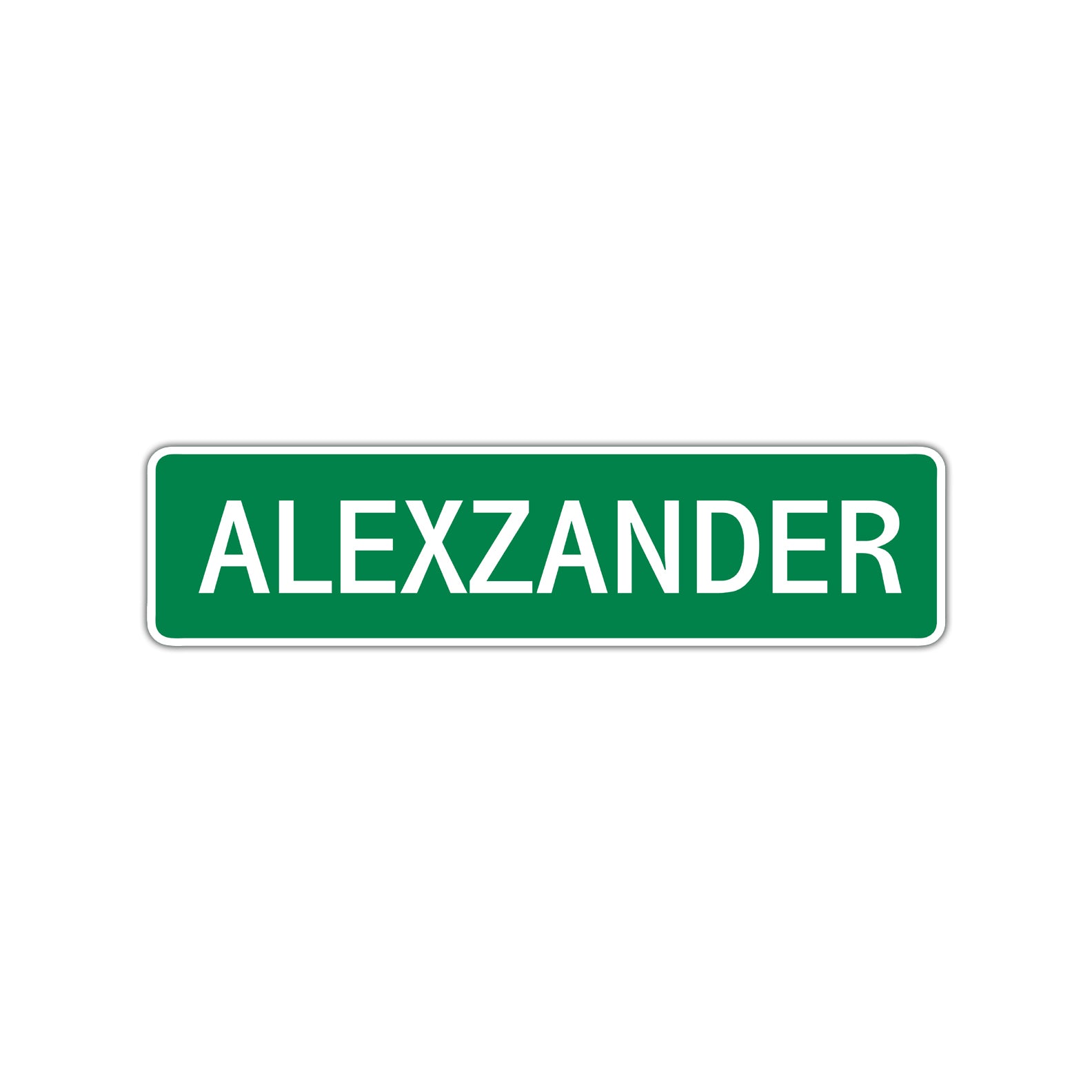 Alexzander Street Sign Children Name Room Plate
