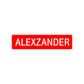 Alexzander Street Sign Children Name Room Plate