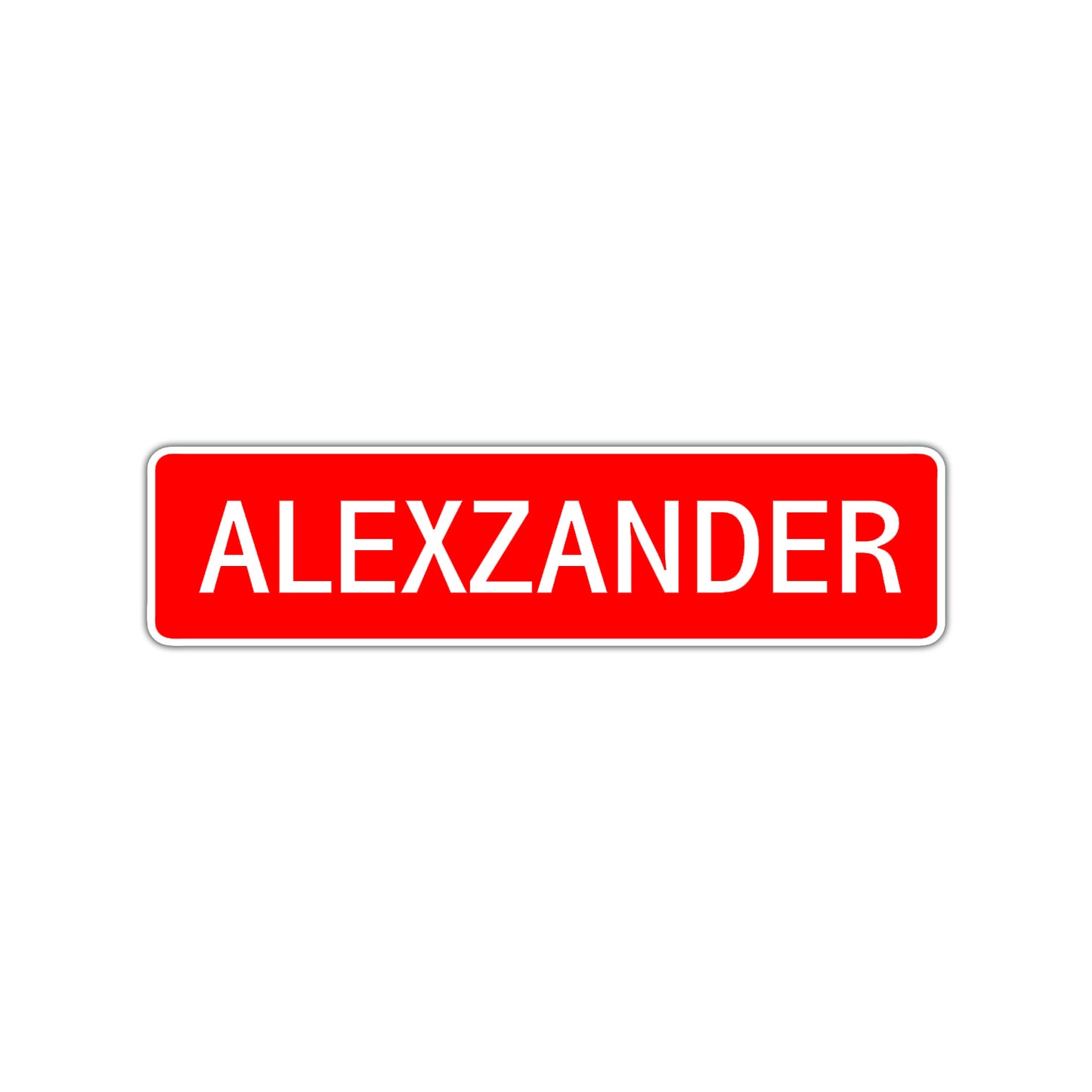 Alexzander Street Sign Children Name Room Plate