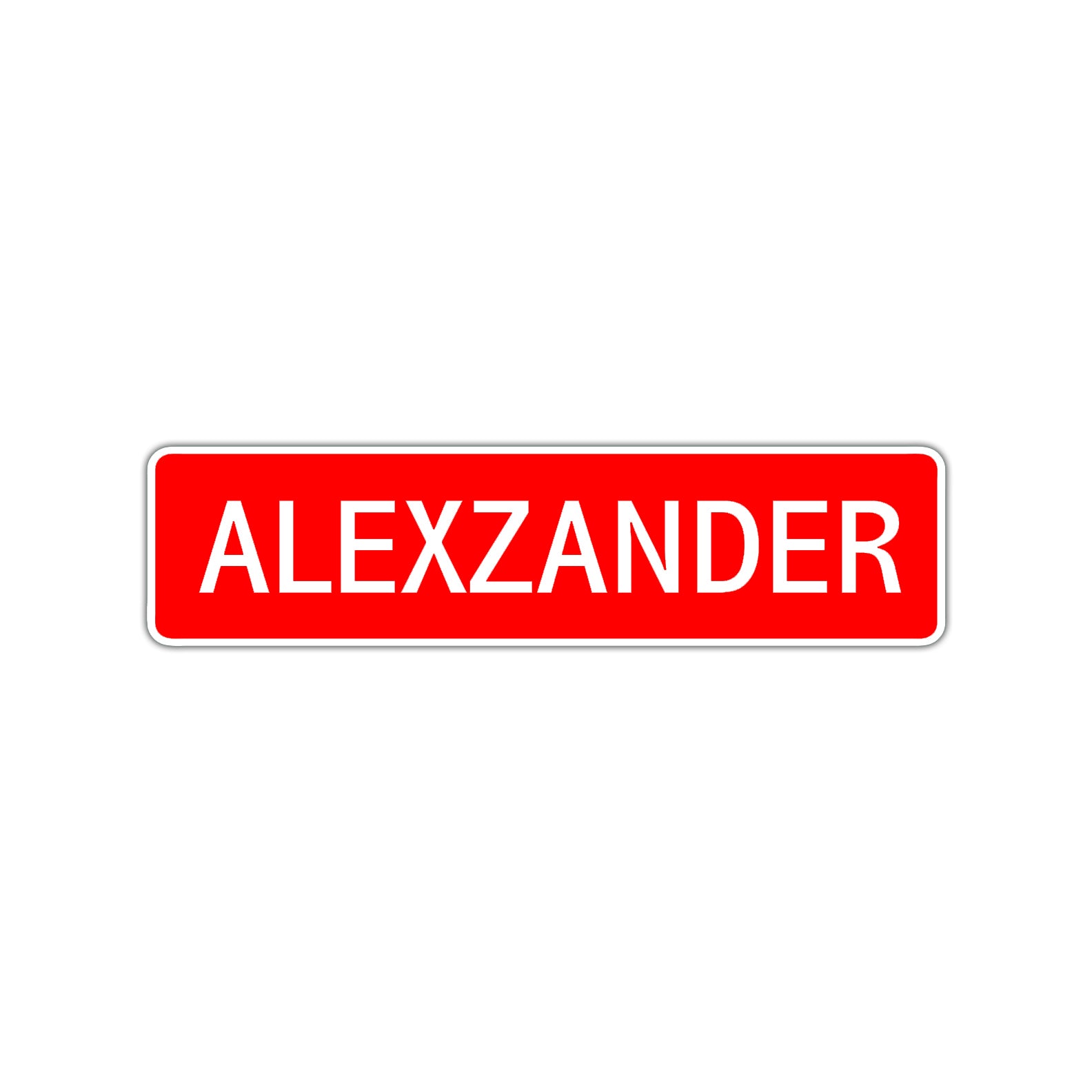 Alexzander Street Sign Children Name Room Plate