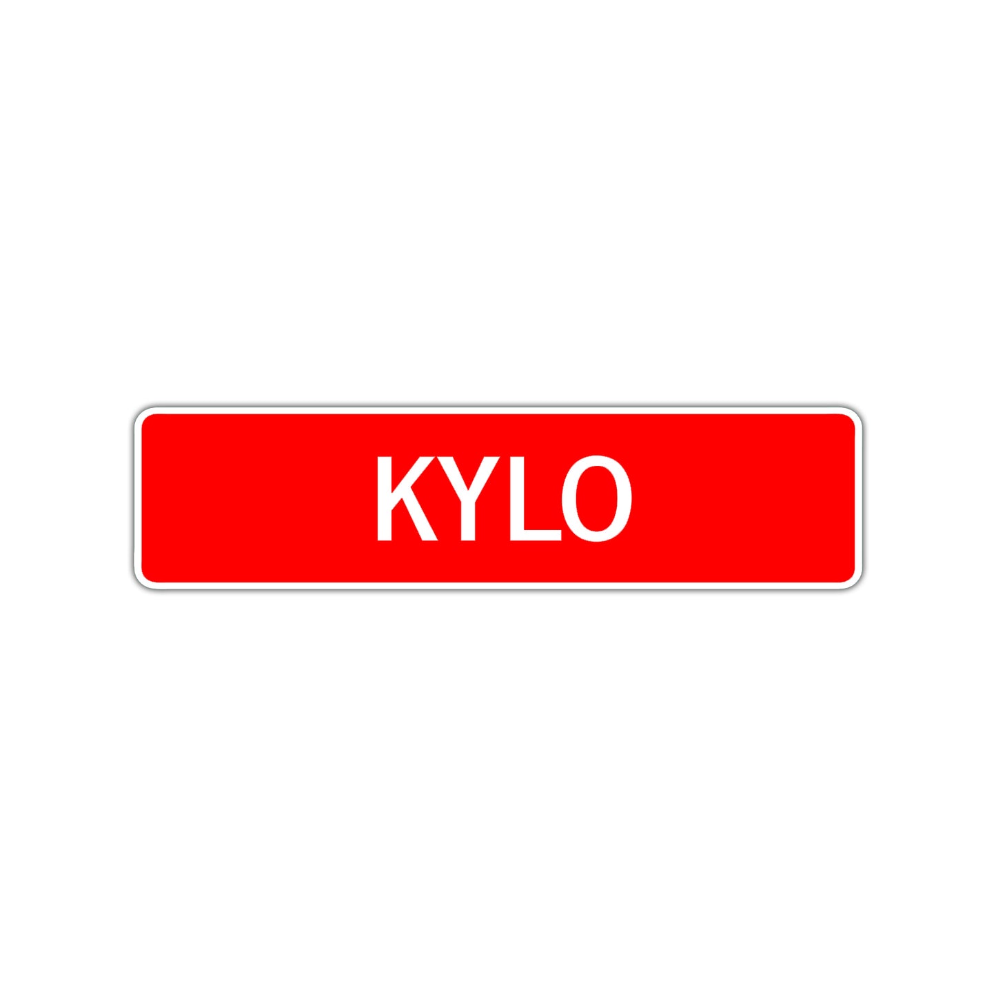 Kylo Street Sign Children Name Room Plate