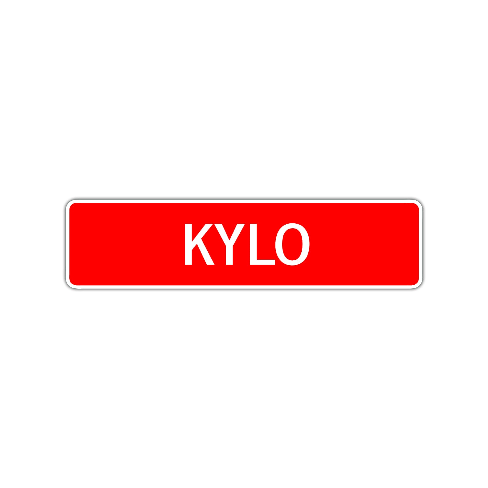 Kylo Street Sign Children Name Room Plate