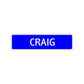 Craig Street Sign Children Name Room Plate